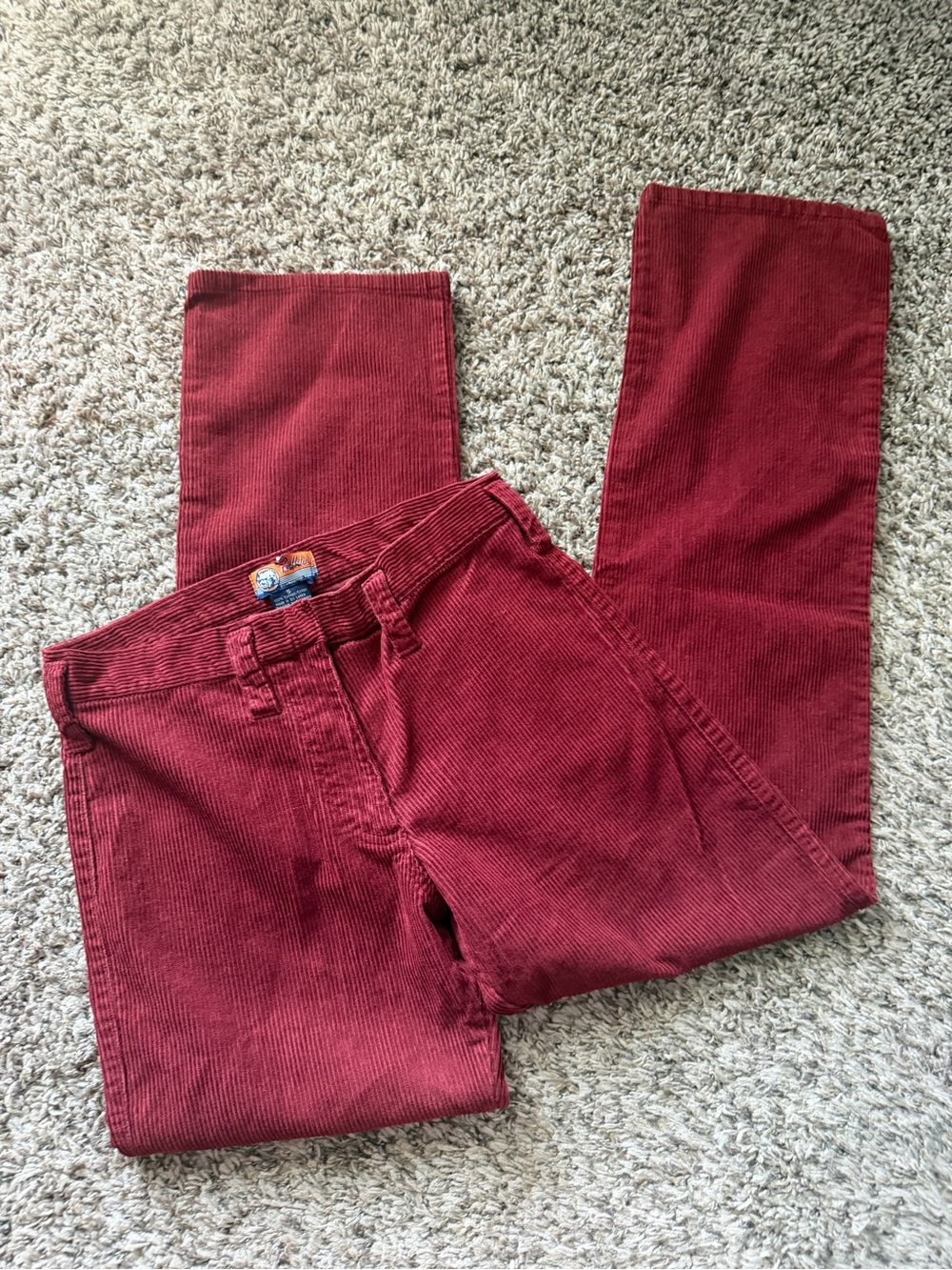 Bulldog Maroon Corduroy Pants - 100% Cotton